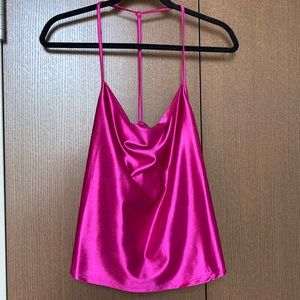 Pink Satin Top